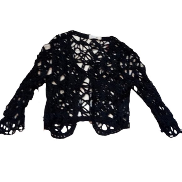 Black Crochet Cardigan Size Small New NWT - Picture 2 of 3